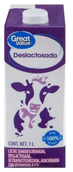 Leche Great Value deslactosada 1L por $19 en Bodega Aurrera
