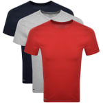 Lacoste Slim Fit 3 Pack T Shirts in Navy/Grey/Red (Size M - XXL) - w/code