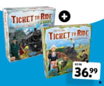 Bundel Ticket to Ride Europe + Ticket to Ride Nederland voor €36,99 bij Intertoys
