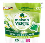Lessive capsule Maison Verte au parfum de fraîcheur d'été à 14,99€