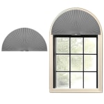 Maritown Cortina de Ventana Arco 120x60cm Tela Plisada Filtro de Luz Fácil Instalació