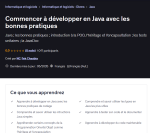 Cours en ligne sur Java doc et les bonnes pratiques à 8,55€