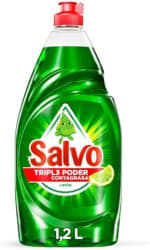 Salvo Limón Lavatrastes Líquido 1.2L por $33 en Amazon