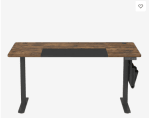 Bureau Gaming en Forme de L Marron, étagères rangement, port de Charge USB à 79,99€