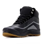 Men's Winter Boots Waterproof Fur Lined Non Slip Warm Outdoor Snow Footwear - Black G