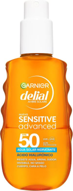 Garnier Delial Sensitive Advanced Agua Solar Hidratante FPS 50, 150ml por 8.57€