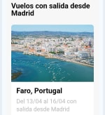 Vuelos Madrid-Faro(Portugal) desde 49.09€ ida/vuelta.
