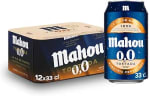 12 latas Mahou 0,0 Tostada, Cerveza Lager Sin Alcohol 33cl por 6.26€