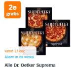 1+1 gratis op Alle Dr. Oetker Suprema bij de AH