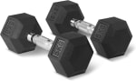 Juego mancuernas 5 Kg hexagonales con revestimiento goma Amazon Basics por 22.60€