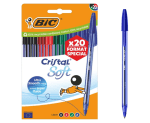 BIC Cristal Soft Stylos-bille Pointe Moyenne (1,2 mm) à 3,99€