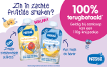 Gratis Nestlé Baby Fruit knijpzakje (110 g) bij Nestlé Baby via Cashback