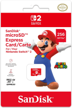 Tarjeta de memoria Micro SD express Sandisk para Nintendo Switch 2 256 GB por 49,90€