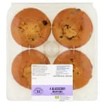 Sainsbury's Muffins x4 (Chocolate Chip / Triple Chocolate / Blueberry) - Nectar Price