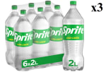 3 Packs de 6 Botellas de 2L de Sprite Lima Limón Zero Azúcar por 19.2€