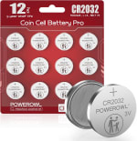 12 pilas POWEROWL CR2032 de Botón de Litio 3V por 2.99€