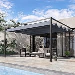 Outsunny 4x3m Retractable Roof Pergola Garden Gazebo Deal