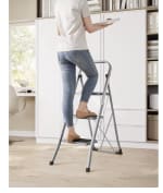 Escalera de 4 Peldaños SONGMICS Gris Paloma a 26,02€