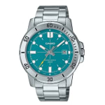 Casio Standard Analog Stainless Steel Turquoise Blue Dial Quartz MTP-VD01D-3E2V Men'