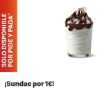 McDonalds helado Sundae por solo 1€ por tiempo limitado
