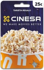 Tarjeta regalo Cinesa de 25€ por solo 21€ en Amazon