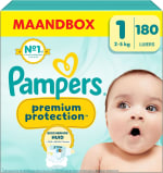 Pampers Premium Protection - Maat 1 (2kg-5kg) - 180 Luiers voor €27,79 bij Amazon