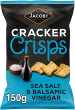 JACOB'S Cracker Crisps 150g (Salt & Balsamic) £1.24