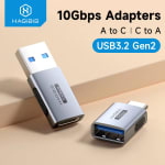 Hagibis Adaptador USB A a USB-C OTG 10Gbps por $30 en AliExpress