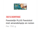 Feestelijk PLUS Feeststol met amandelspijs en noten voor €2,24 bij de Plus