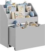 SONGMICS Estantería Juguetes con 3 Compartimentos con caja juguete móvil por 41.99€
