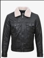 Veste en cuir Lee Cooper noir à 135€