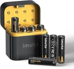 Lot de 8 Piles AA imuto Rechargeables - 1,5V Lithium 3000mWh, 1600 Cycles à 19,53€