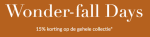 15% korting op alles tijdens de Wonder-fall Days bij Manfield