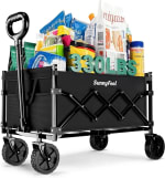 SUNNYFEEL Heavy Duty Festival Trolley Collapsible Outdoor Utility Cart 110L Foldable