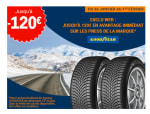 120€ de réduction immédiate sur les pneus Goodyear