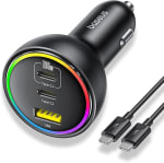Baseus Super Fast Charging 3 Poorten Autolader voor €19,99 bij Amazon
