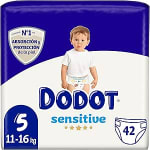 84 pañales DODOT Sensitive - Pañales, 11 A 16 Kg, Blanco, Talla 5 por 20.60€