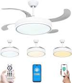 MiKoMiKa Ventilador techo 96W con luz LED 60W+DC 36W por 39.90€