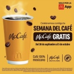 Café Americano Mediano Gratis (340 ml) en McDonald's