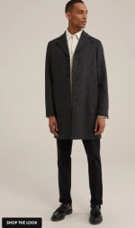 Overjas met dessin voor €40 bij WE Fashion