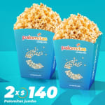 2 Palomitas Jumbo por $140 en Cinépolis