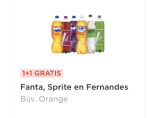 1+1 gratis op Fanta, Sprite en Fernandes bij de Plus