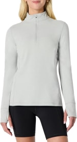 Amazon Essentials Women's Athletic Soft Performance Lightweight Quarter-Zip Long-Slee