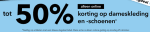50% korting op dameskleding en schoenen bij Scapino
