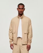 Mango chaqueta 100% algodón beige bolsillos por 47,99€