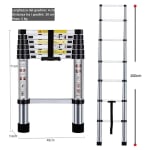 Escalera plegable aluminio 2 m por 29,04€