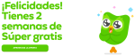 Cupón de 2 Semanas Gratis de Super Duolingo