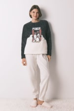 Pijama largo polar pelo suave bordado Pingu Women'secret para Mujer por 8.49€