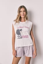 Pijama corto algodón Mafalda por 11.69€