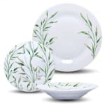 Vajilla de Porcelana de 12 pzas CARREFOUR HOME Leaf por 12,99€
